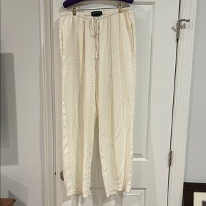 Women’s Linen Blend Drawstring Pants
